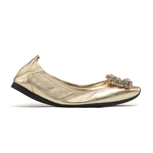 Giày Bệt Nữ Pazzion 936-1 - LIGHT GOLD - Màu Vàng Size 37-6